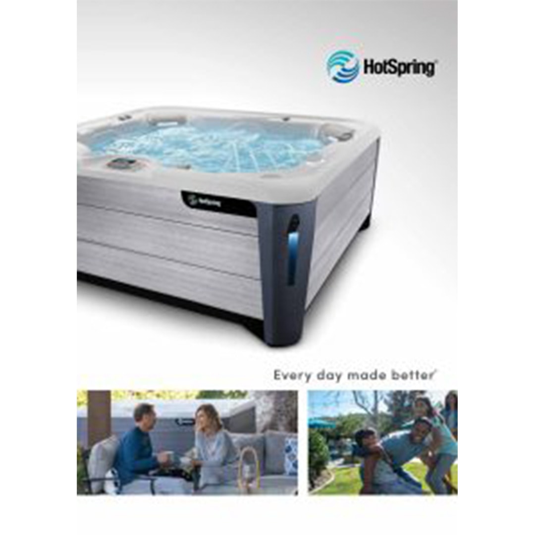 HotSpring Brochure kansikuva 2 Kansikuva esitteestä houkuttelee tutustumaan HotSpring ulkoporealtaisiin